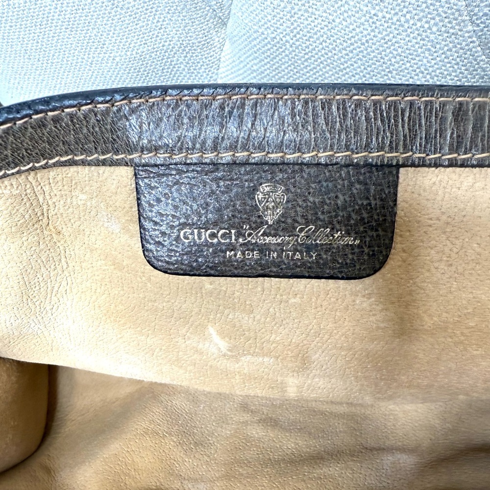 Gucci Beige GG Canvas Crossbody with Green and Red Web Stripe and Brown Trim - Picture 15 of 16